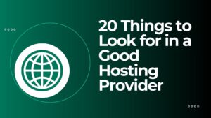 20 Things to Look for in a Good Hosting Provider